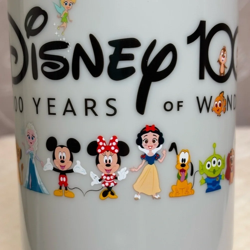Disney 100 Year Celebration Plastic Cold Cup With Handle, NWT